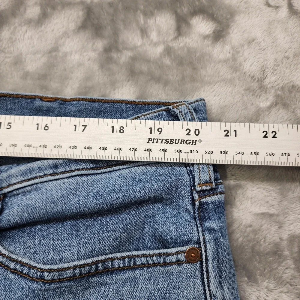 Lands End Jeans Womens 22W‎ Blue Recover High Rise Straight Ankle Crop Raw Hem